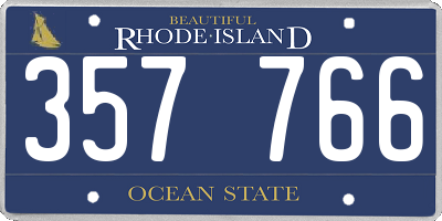 RI license plate 357766