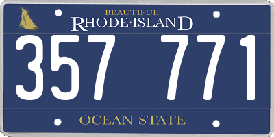 RI license plate 357771