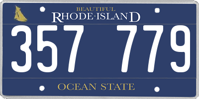 RI license plate 357779