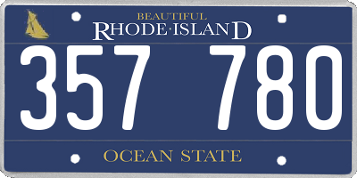 RI license plate 357780