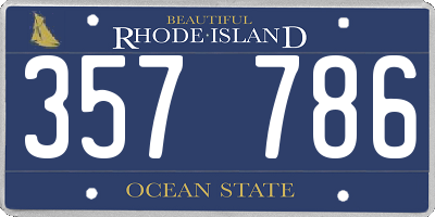RI license plate 357786