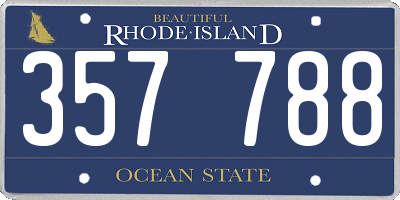 RI license plate 357788