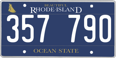 RI license plate 357790