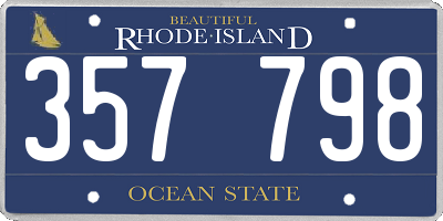 RI license plate 357798