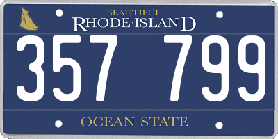 RI license plate 357799