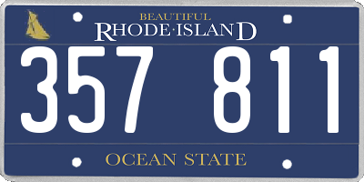 RI license plate 357811