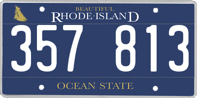 RI license plate 357813