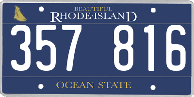 RI license plate 357816