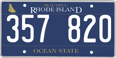 RI license plate 357820