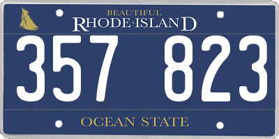 RI license plate 357823