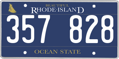 RI license plate 357828