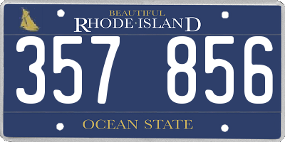 RI license plate 357856
