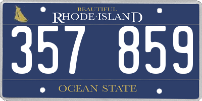 RI license plate 357859