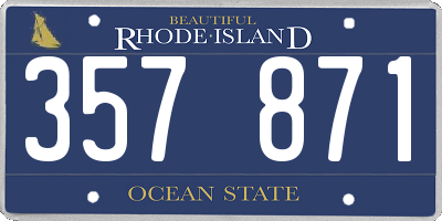 RI license plate 357871