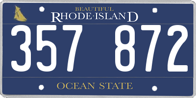 RI license plate 357872