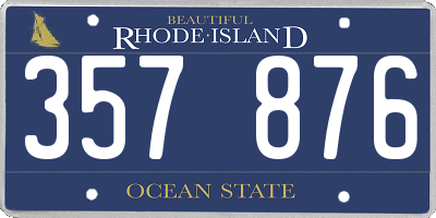 RI license plate 357876
