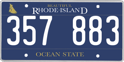 RI license plate 357883