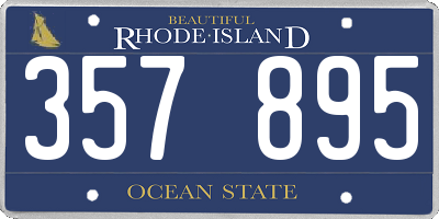 RI license plate 357895