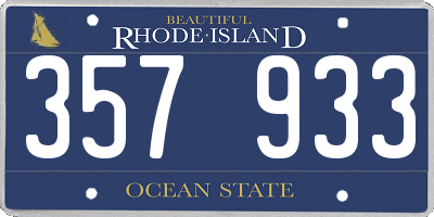 RI license plate 357933