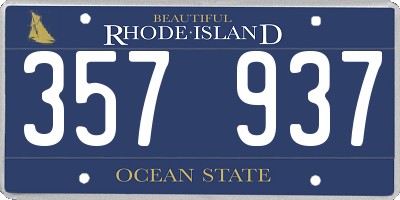 RI license plate 357937