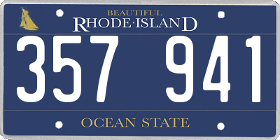 RI license plate 357941