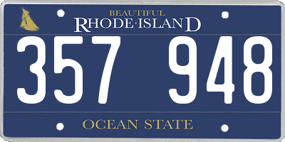 RI license plate 357948