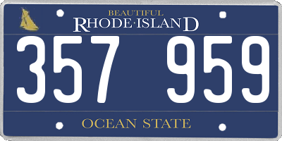 RI license plate 357959
