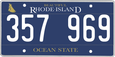 RI license plate 357969