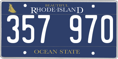 RI license plate 357970