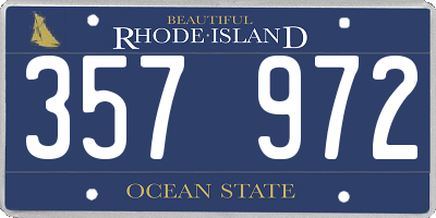 RI license plate 357972