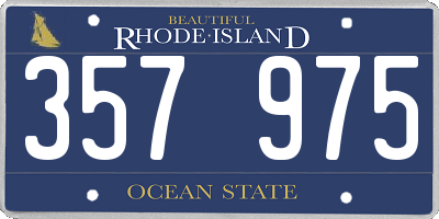 RI license plate 357975