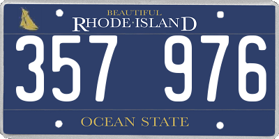 RI license plate 357976