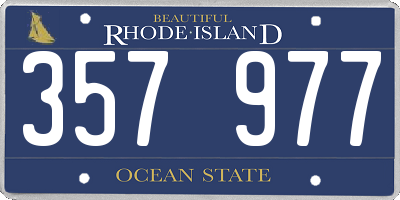 RI license plate 357977