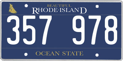 RI license plate 357978