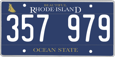 RI license plate 357979