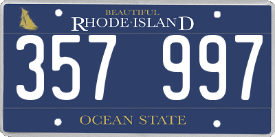 RI license plate 357997