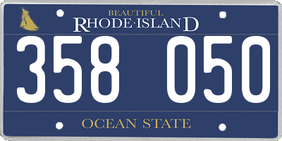 RI license plate 358050