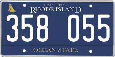 RI license plate 358055