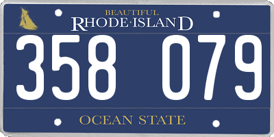 RI license plate 358079