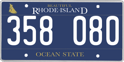 RI license plate 358080