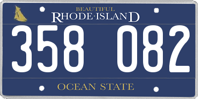 RI license plate 358082