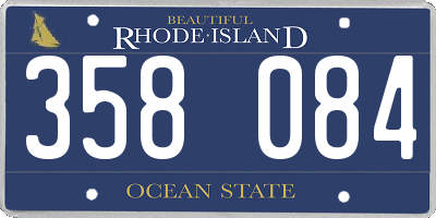 RI license plate 358084