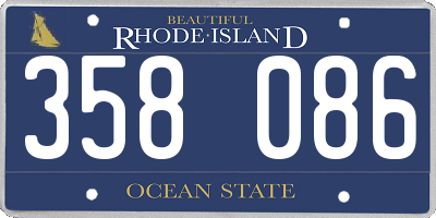 RI license plate 358086