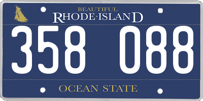 RI license plate 358088
