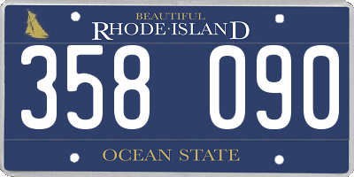 RI license plate 358090