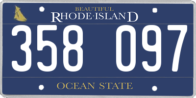 RI license plate 358097