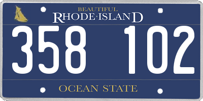 RI license plate 358102