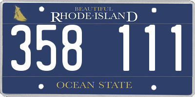 RI license plate 358111