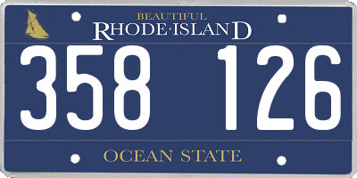 RI license plate 358126