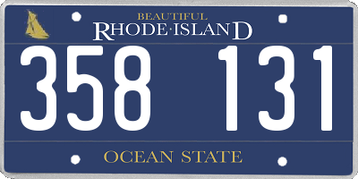 RI license plate 358131